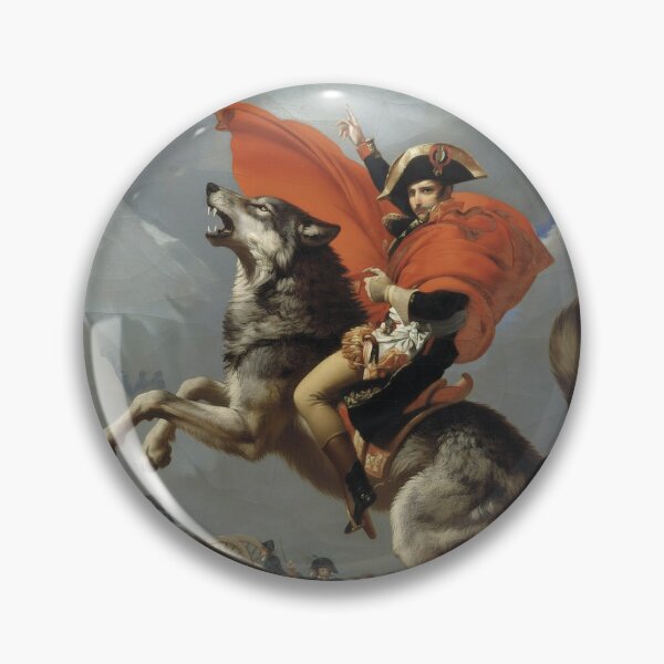 Item preview, Napoleon Crossing the Wolf - Classic Art Parody designed and sold by Animal Xeno Circus.