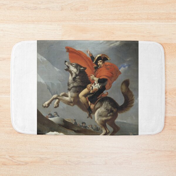 Item preview, Napoleon Crossing the Wolf - Classic Art Parody designed and sold by Animal Xeno Circus.