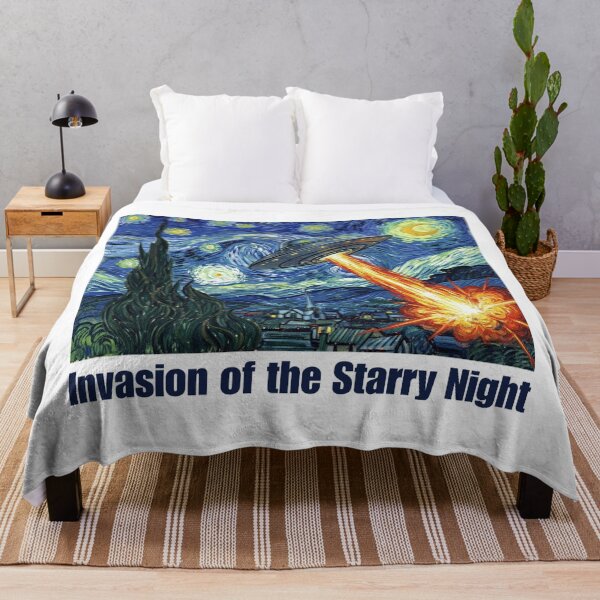 Item preview, Invasion of the Starry Night - Van Gogh UFO Parody designed and sold by Animal Xeno Circus.