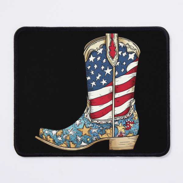 Item preview, American Cowboy Boot with USA Flag – Patriotic Western Art Design designed and sold by Dominik1994.