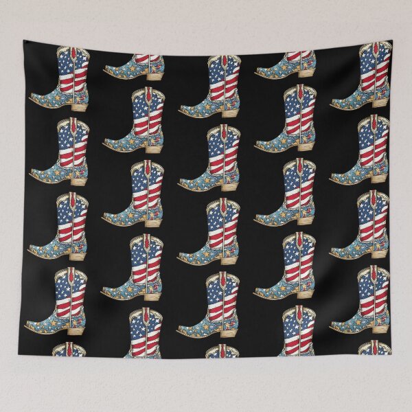 Item preview, American Cowboy Boot with USA Flag – Patriotic Western Art Design designed and sold by Dominik1994.