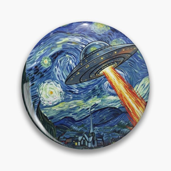 Item preview, UFO Invasion in Van Gogh's Starry Night designed and sold by Animal Xeno Circus.