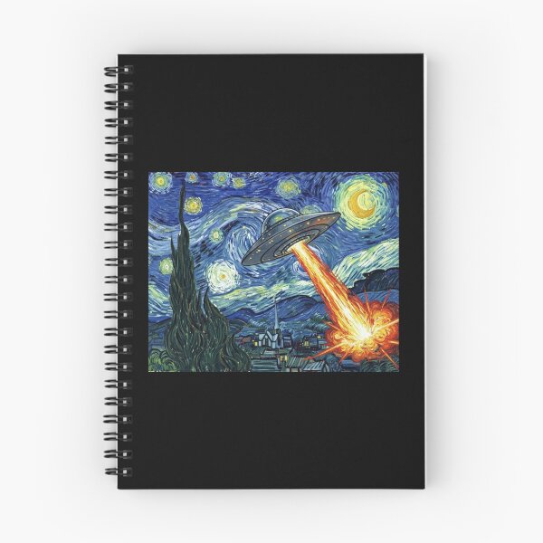 Item preview, UFO Invasion in Van Gogh's Starry Night designed and sold by Animal Xeno Circus.