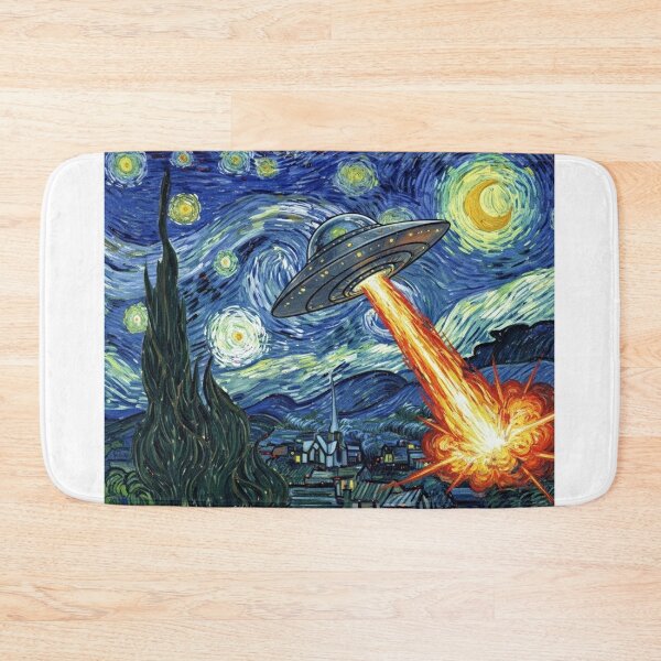 Item preview, UFO Invasion in Van Gogh's Starry Night designed and sold by Animal Xeno Circus.