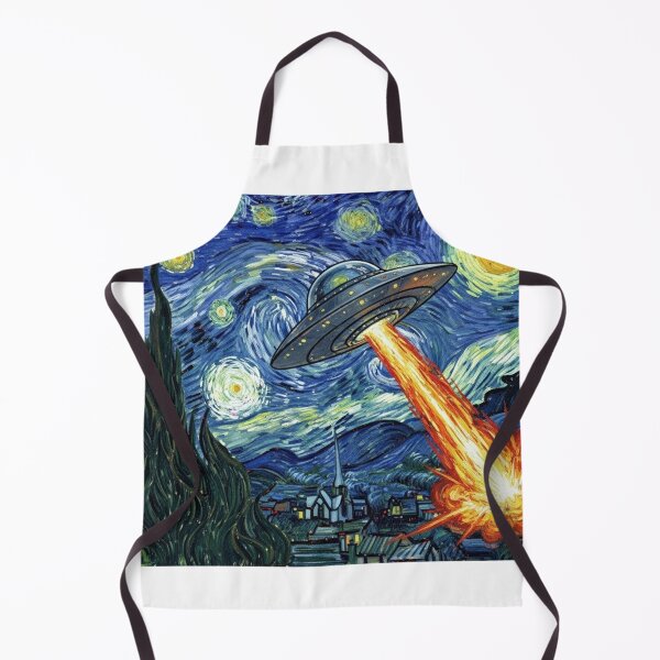 Item preview, UFO Invasion in Van Gogh's Starry Night designed and sold by Animal Xeno Circus.