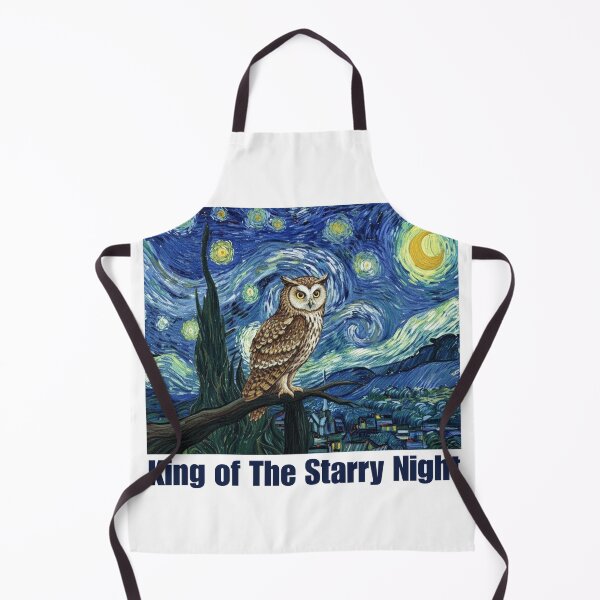 Item preview, King of The Starry Night - Van Gogh Owl Parody designed and sold by Animal Xeno Circus.
