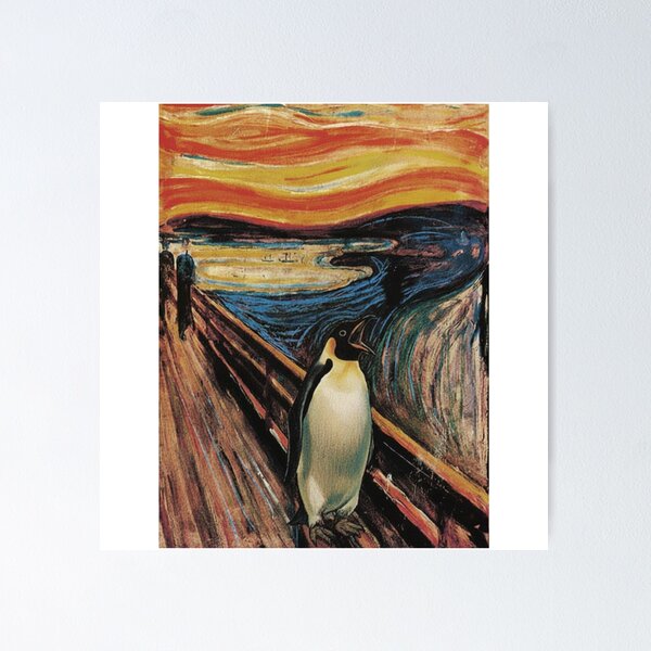 Item preview, The Squawk! (Munch's The Scream Parody Penguin) designed and sold by Animal Xeno Circus.