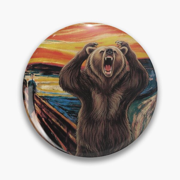 Item preview, The Roar (Munch's The Scream Parody Bear Art) designed and sold by Animal Xeno Circus.
