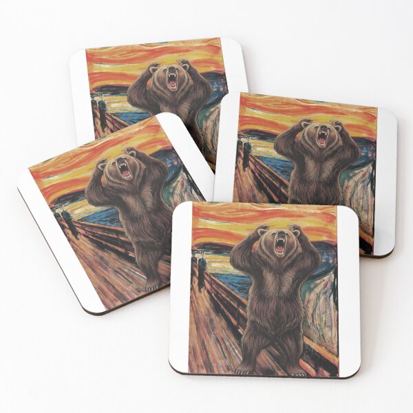 Item preview, The Roar (Munch's The Scream Parody Bear Art) designed and sold by Animal Xeno Circus.