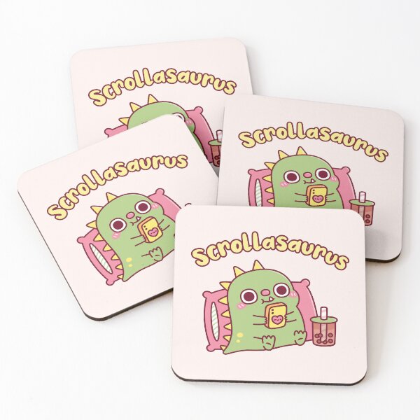 Item preview, Cute Scrollasaurus Dinosaur Scrolling On Handphone designed and sold by rustydoodle.