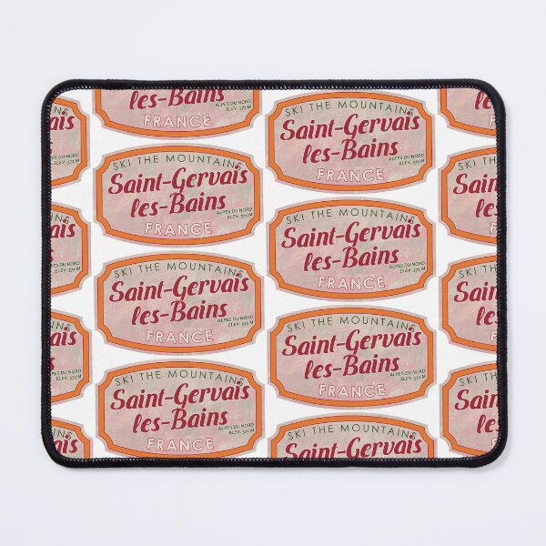 Item preview, Saint-Gervais-les-Bains, France, Alpes du Nord, Ski, textured skiing badge designed and sold by Wanderful-roads.