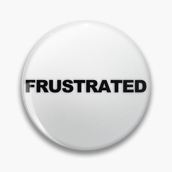 Item preview, FRUSTRATED — Black Minimal Bold Type Statement designed and sold by WORDPAUSE.