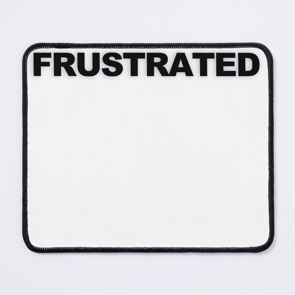 Item preview, FRUSTRATED — Black Minimal Bold Type Statement designed and sold by WORDPAUSE.