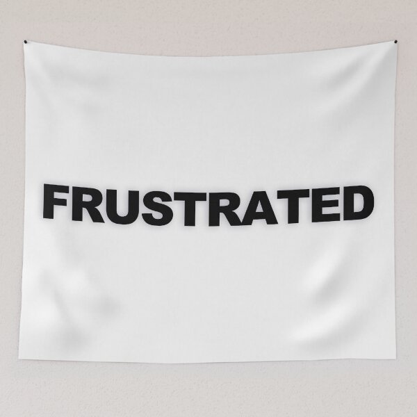 Item preview, FRUSTRATED — Black Minimal Bold Type Statement designed and sold by WORDPAUSE.