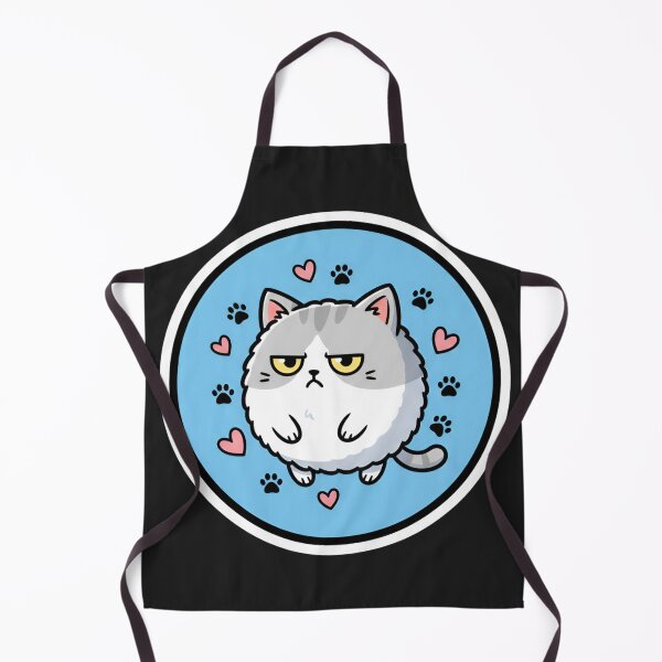 Item preview, Sassy Round Cat Sticker – Cute Grumpy Cartoon Cat with Hearts | Funny Laptop & Water Bottle Decal designed and sold by ZyxDes.