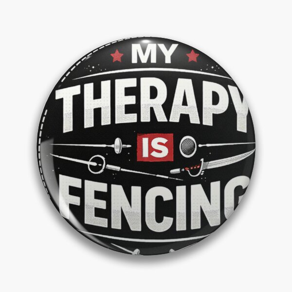 Item preview, My Therapy Is Fencing designed and sold by ChillCharmStudio.