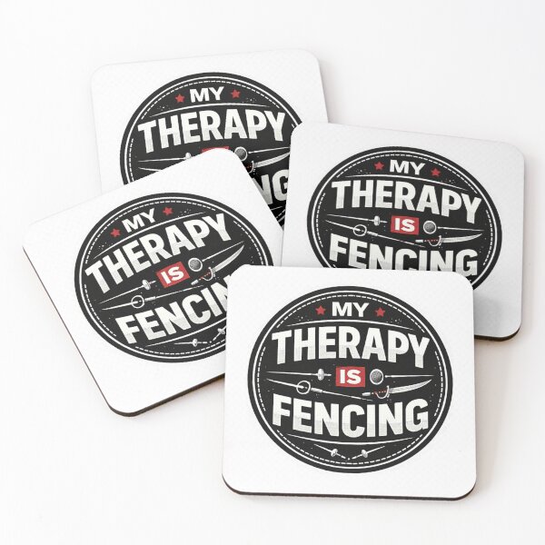 Item preview, My Therapy Is Fencing designed and sold by ChillCharmStudio.