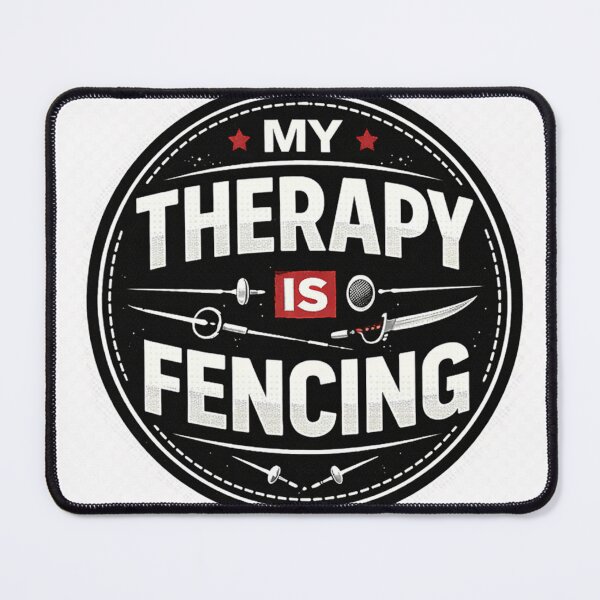 Item preview, My Therapy Is Fencing designed and sold by ChillCharmStudio.