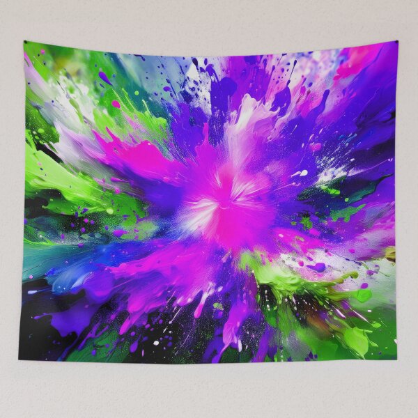 Item preview, Colorful Wallcovering Tapestry, duvet cover, throw blanket, shower curtain designed and sold by CharlottePlaceArt.