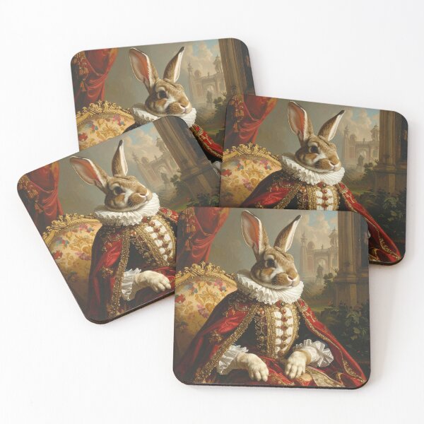 Item preview, Noble Renaissance Rabbit Aristocratic Royal Portrait designed and sold by Rutvain.