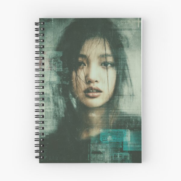 Item preview, Liminal Glitch Muse Tech-Noir Dream Portrait designed and sold by WartonnoArt.