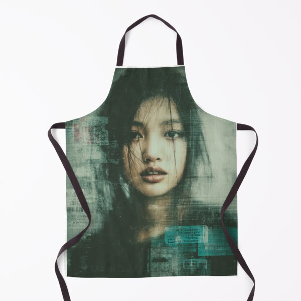 Item preview, Liminal Glitch Muse Tech-Noir Dream Portrait designed and sold by WartonnoArt.