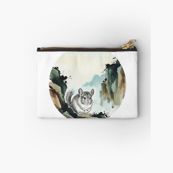 Item preview, Chinchilla in the Mountain Mist - Asian Ink Art designed and sold by Animal Xeno Circus.