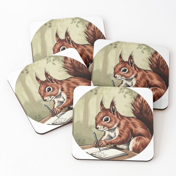 Item preview, Studying Squirrel Failing Math - Cute Funny Animal designed and sold by Animal Xeno Circus.