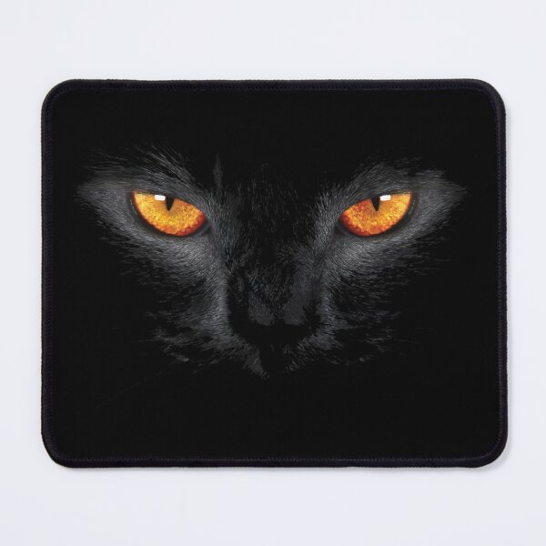 Item preview, Mysterious Black Cat Eyes: Glowing Amber Gaze Art | Ancient Egypt Art designed and sold by GulfSignature.