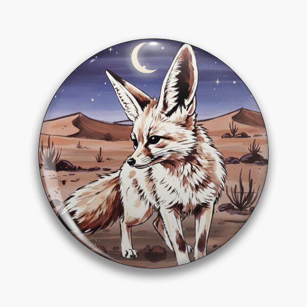 Item preview, Desert Fennec Fox under the Crescent Moon designed and sold by Animal Xeno Circus.