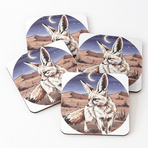 Item preview, Desert Fennec Fox under the Crescent Moon designed and sold by Animal Xeno Circus.