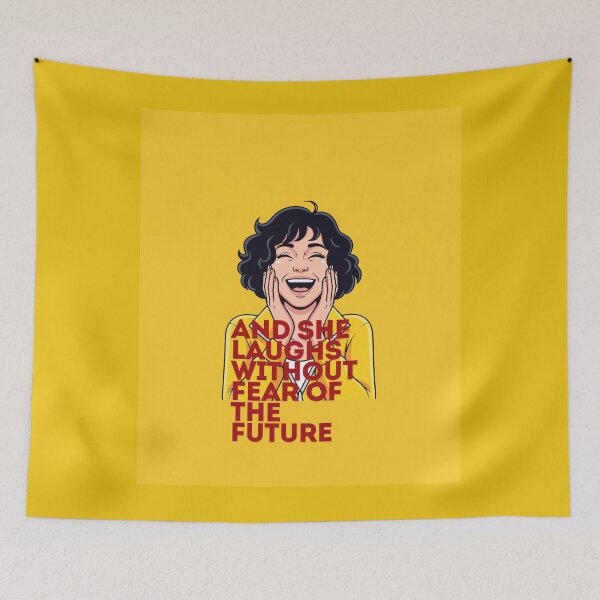 Item preview, She laughs without fear of the future Bible verse Christian design designed and sold by TheProverbsMom.
