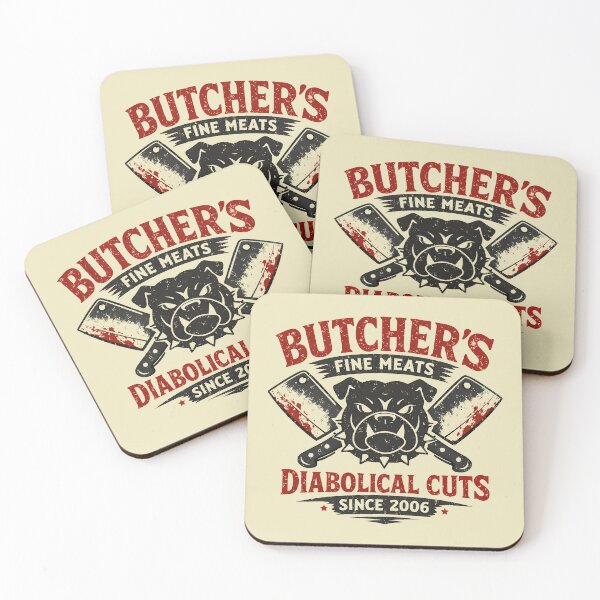 Item preview, Butchers Fine Meats Diabolical Cuts Retro Logo designed and sold by agearb.