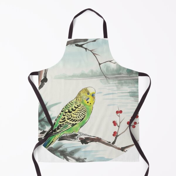 Item preview, Budgie on the Riverside - Asian Watercolor Bird Art designed and sold by Animal Xeno Circus.