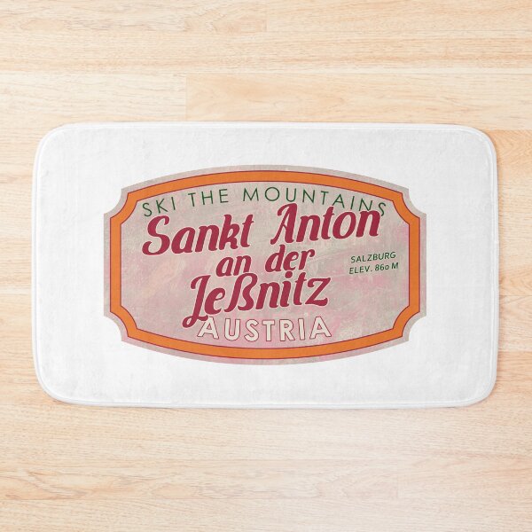 Item preview, Sankt Anton an der Jeßnitz, Austria, Niederösterreich, Ski, textured skiing badge designed and sold by Wanderful-roads.