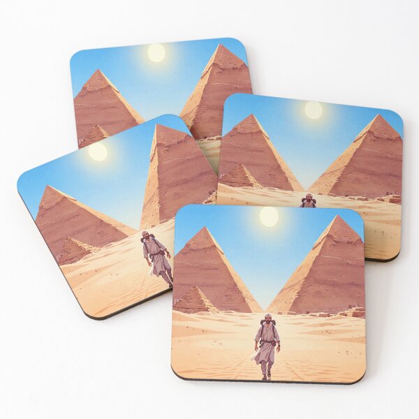 Item preview, Giza Pyramids Egypt - Sunset Watercolor & Vector Art designed and sold by TheDesignDen21.