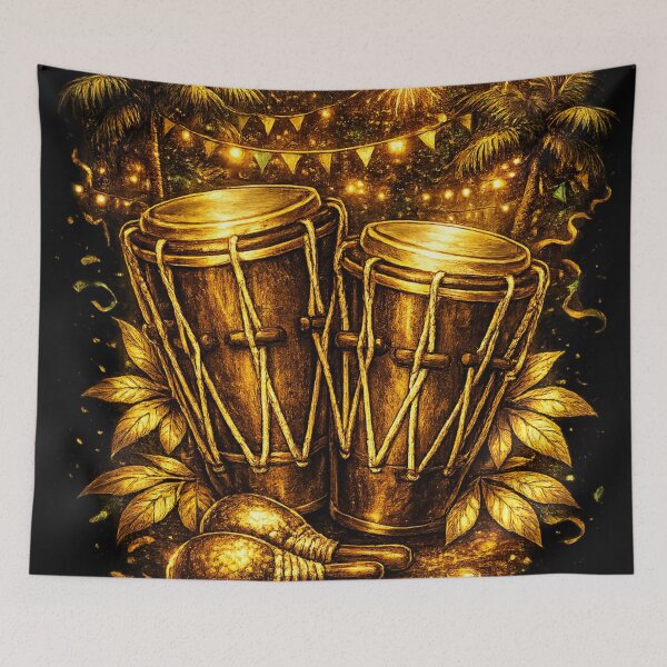 Item preview,     Garifuna Drums Punta Festival Gold Art designed and sold by ezsketch25.