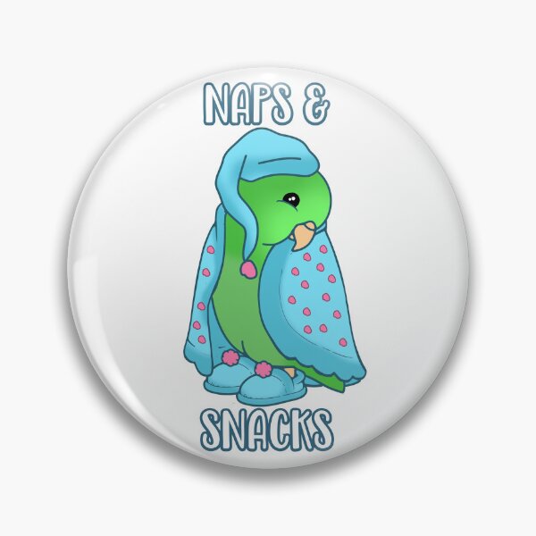 Item preview, Naps & Snacks - Green Parrotltet designed and sold by FandomizedRose.