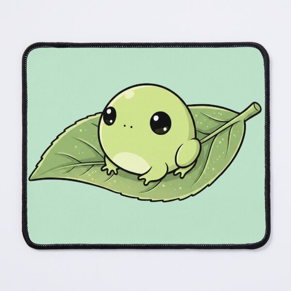 Item preview, Cute Frog Sitting on a Matcha Leaf - Kawaii Japanese Aesthetic designed and sold by Ink Dynasty.