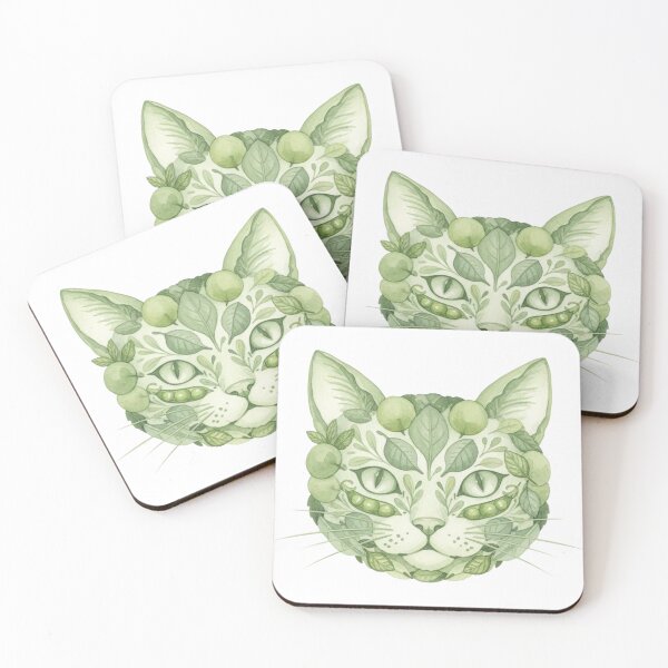 Item preview, Vegetable Cat Botanical Face. designed and sold by Teenidesign .