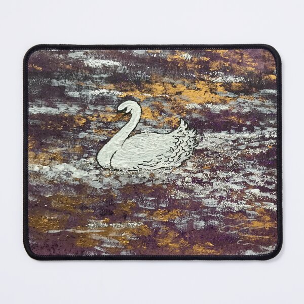 Item preview, Acrylic painting: Gliding swan at dusk designed and sold by creaphyl28.