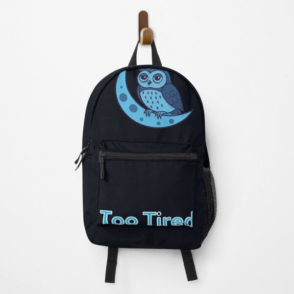 Item preview, Too Tired Neon Owl T-Shirt – Exhausted Night Owl Under Moonlight Blue Glow Modern Graphic Tee designed and sold by ZyxDes.