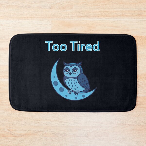 Item preview, Too Tired Neon Owl T-Shirt – Exhausted Night Owl Under Moonlight  Blue Glow Modern Graphic Tee designed and sold by ZyxDes.