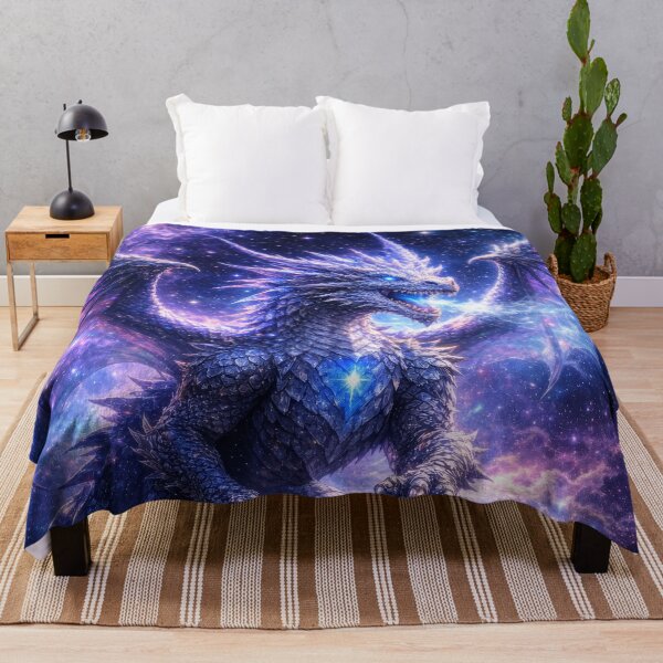 Item preview, Celestial Galaxy Dragon – Cosmic Fantasy Guardian Art designed and sold by DrakariArt.