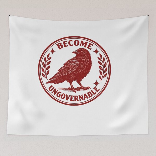 Item preview, Become Ungovernable Crow Meme designed and sold by Meryem Mamouni.