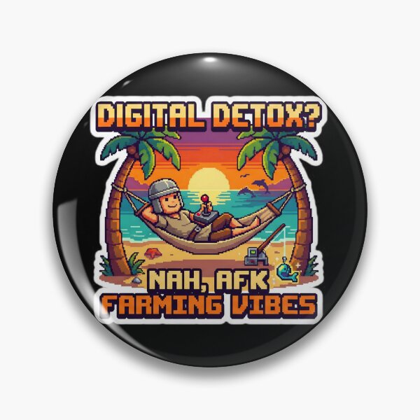 Item preview, Digital Detox AFK Farming Vibes Pixel Art designed and sold by Oommen Studio .