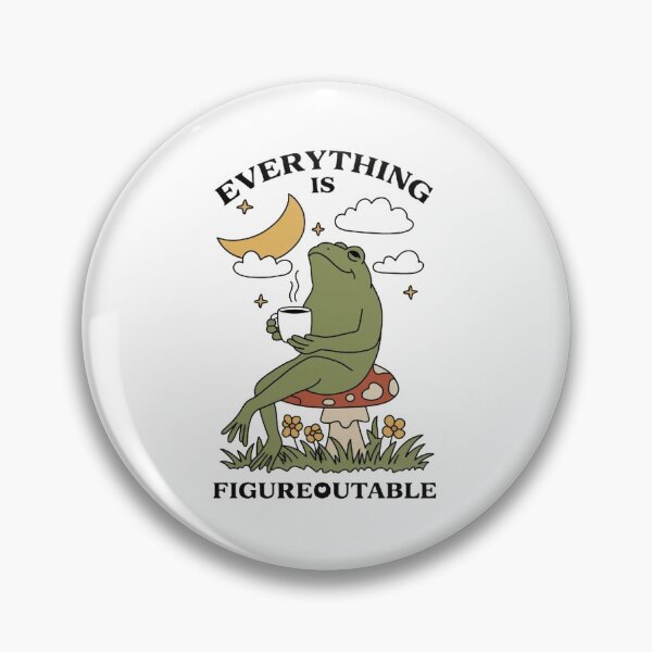 Item preview, Everything Is Figureoutable Frog – Cozy Coffee Positive Quote Cute Aesthetic Illustration designed and sold by FarhanMfempire.