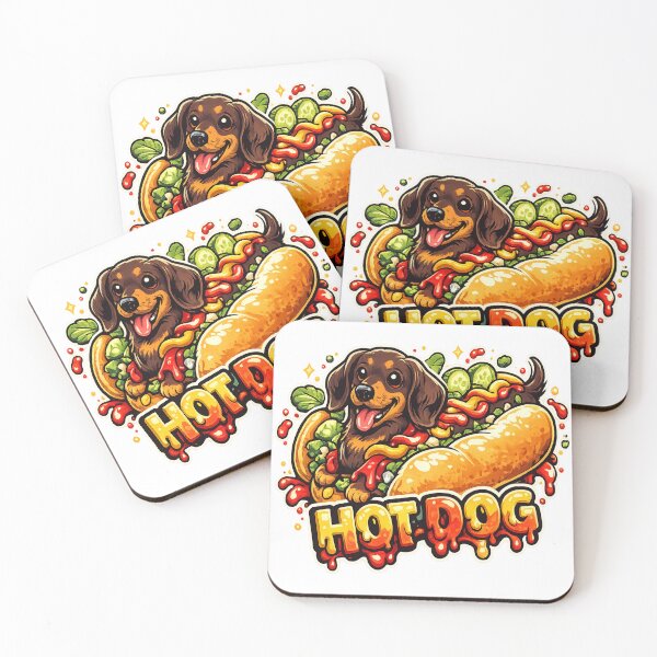 Item preview, Hot Dog Dachshund – Funny Food & Dog Illustration designed and sold by myforestfog.