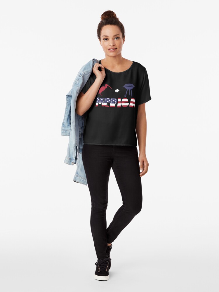 Vista alternativa de Blusa Curlew plus Barbeque Merica American Flag