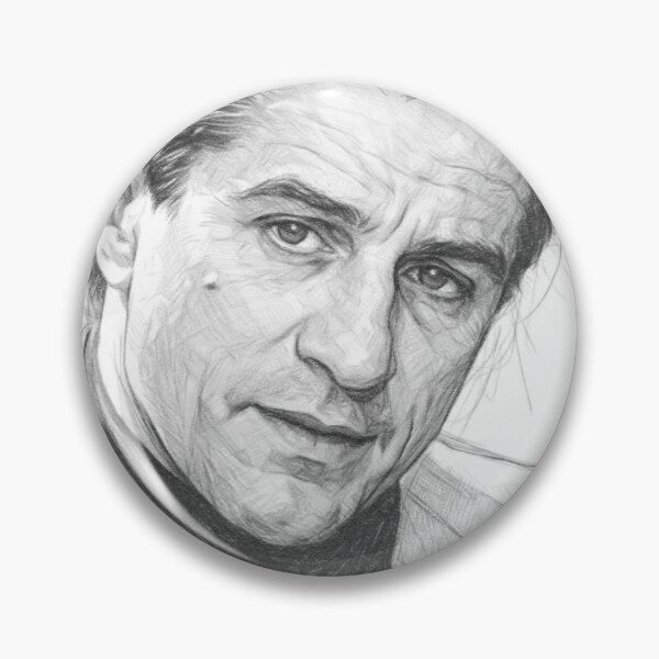 Item preview, Black and White Pencil Portrait of Iconic American Actor | Realistic Graphite Sketch | Classic Hollywood Wall Art designed and sold by Leon Woods Pencil Art.